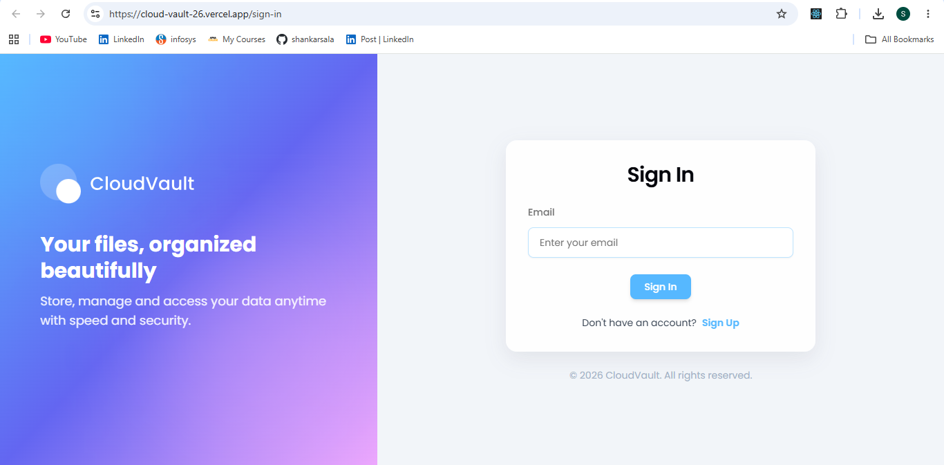CloudVault project preview